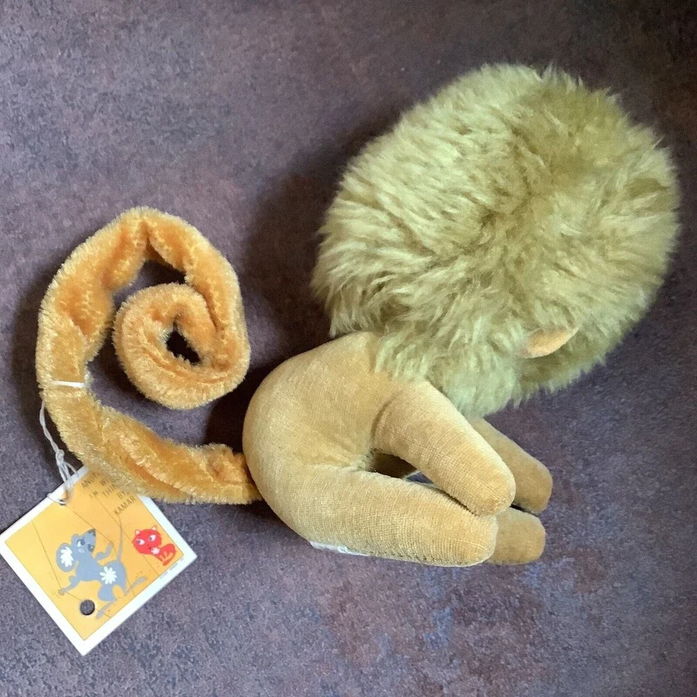 Vintage Kamar 1967 Mai Tai Monkey Toy Plush Doll Original Tag Made in Japan